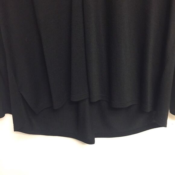 Vince Double V-Neck Long Sleeve Shirt Black XS - Picture 5 of 7